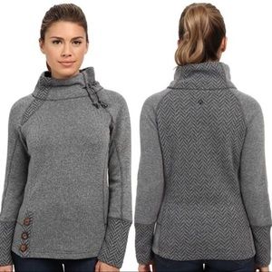 Prana Lucia Sweater Wool Blend Mock Neck size small